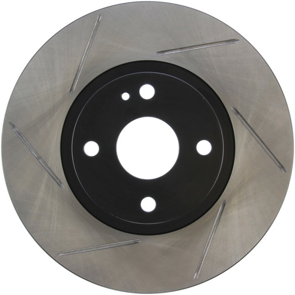 StopTech Power Slot 01-05 Mazda Miata Sport Suspension/Turbo SportStop Slotted Front Right Rotor - Bull Strap