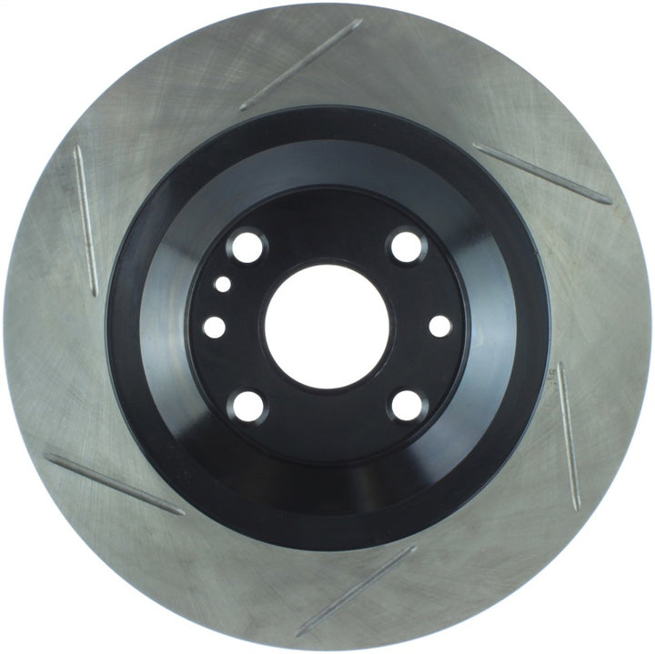 StopTech Power Slot 01-05 Mazda Miata Sport Suspension/Turbo SportStop Slotted Rear Left Rotor - Bull Strap