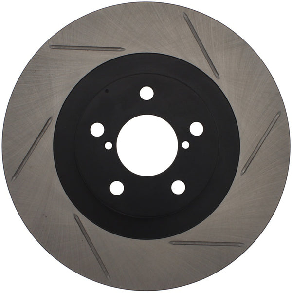 StopTech Power Slot 02-10 WRX Front Right SportStop Slotted Rotor - Bull Strap