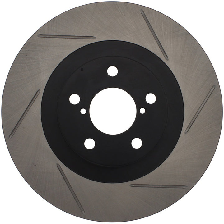 StopTech Power Slot 02-10 WRX Front Right SportStop Slotted Rotor - Bull Strap