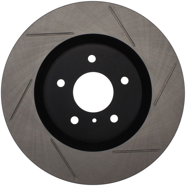 StopTech Power Slot 03-07 350z/ 03-04 G35 w/ Brembo SportStop Slotted Front Left Rotor - Bull Strap