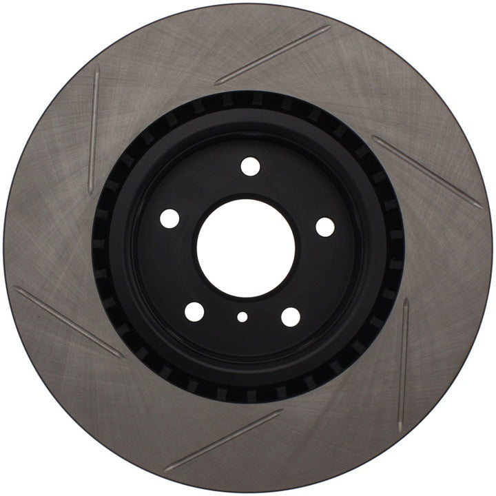 StopTech Power Slot 03-07 350z/ 03-04 G35 w/ Brembo SportStop Slotted Front Left Rotor - Bull Strap