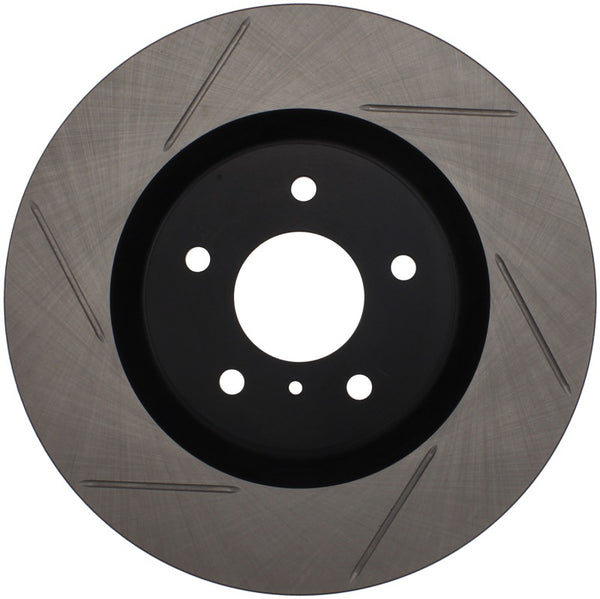 StopTech Power Slot 03-07 350z/ 03-04 G35 w/ Brembo SportStop Slotted Front Right Rotor - Bull Strap