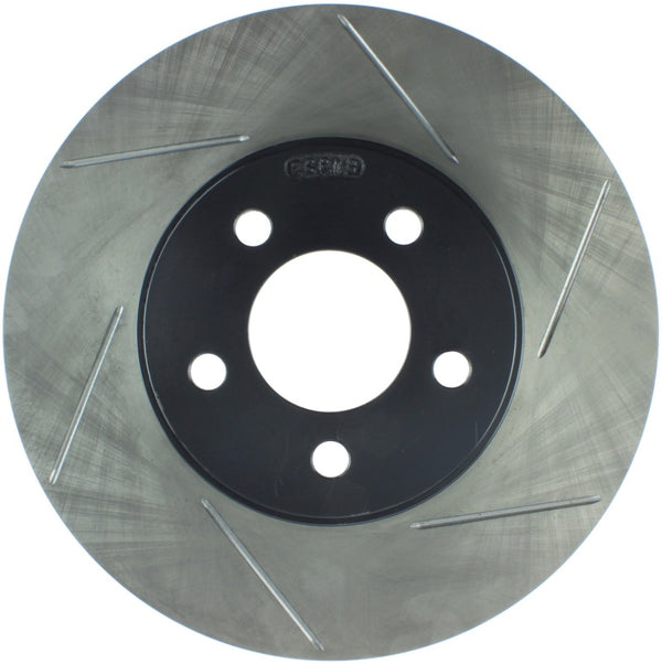 StopTech Power Slot 03-08 Crown Victoria/Grand Marquis/Lincoln Town Car Front Left Slotted Rotor - Bull Strap