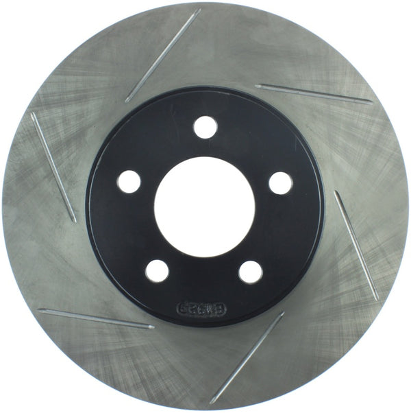 StopTech Power Slot 03-08 Crown Victoria/Grand Marquis/Lincoln Town Car Front Right Slotted Rotor - Bull Strap