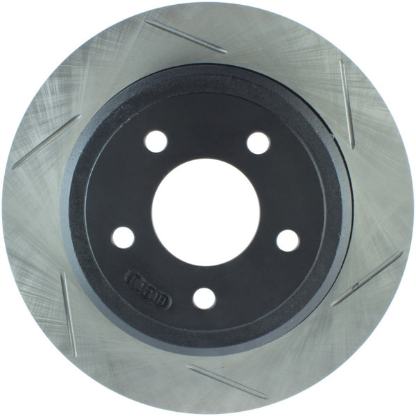 StopTech Power Slot 03-08 Crown Victoria/Grand Marquis Rear Left Slotted Rotor - Bull Strap