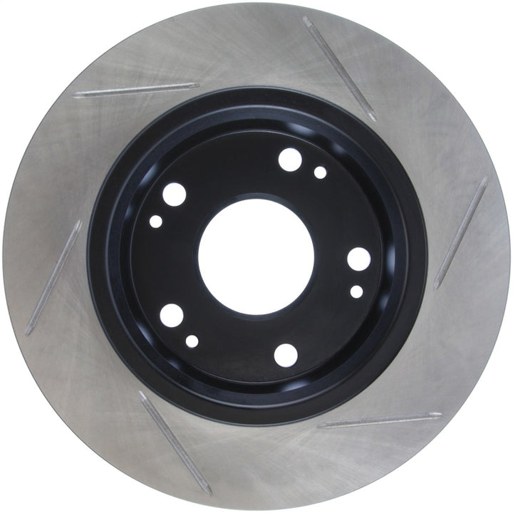 StopTech Power Slot 04-08 Acura TSX / 03-07 Honda Accord V6 Coupe Slotted Rear Right Rotor - Bull Strap