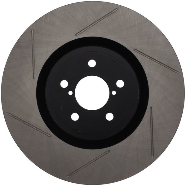 StopTech Power Slot 04 STi Front Right SportStop Slotted Rotor - Bull Strap