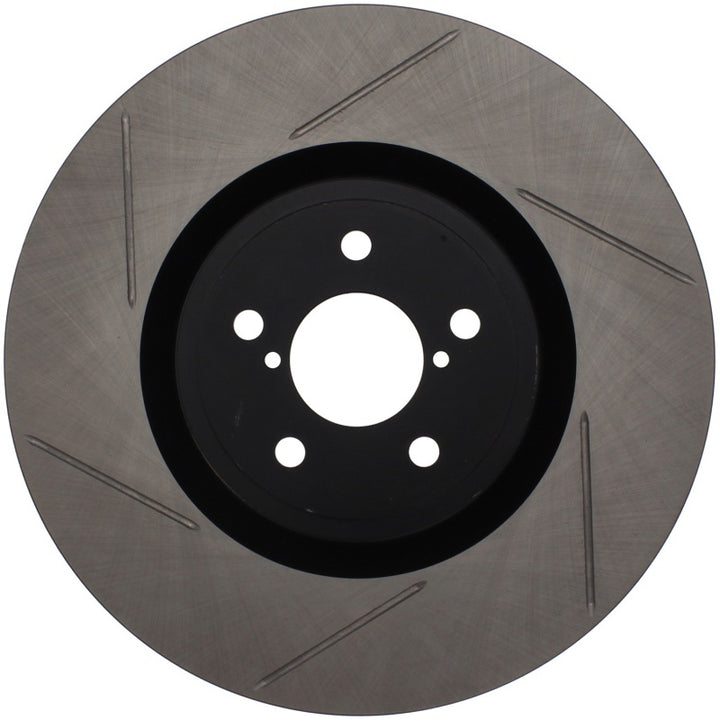 StopTech Power Slot 04 STi Front Right SportStop Slotted Rotor - Bull Strap