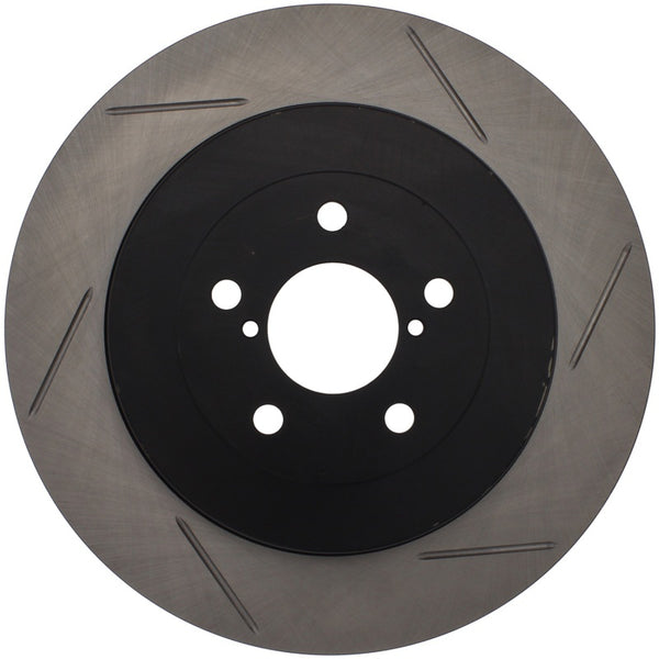 StopTech Power Slot 04 STi Rear Right Slotted Rotor - Bull Strap