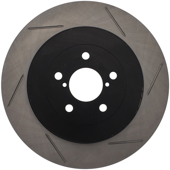 StopTech Power Slot 04 STi Rear Right Slotted Rotor - Bull Strap
