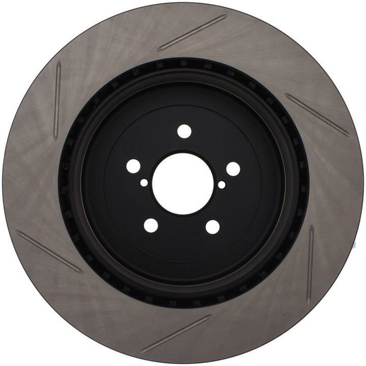 StopTech Power Slot 04 STi Rear Right Slotted Rotor - Bull Strap