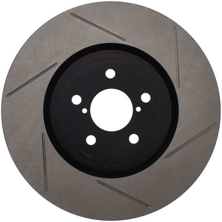 StopTech Power Slot 05-08 LGT Front Right Slotted Rotor - Bull Strap