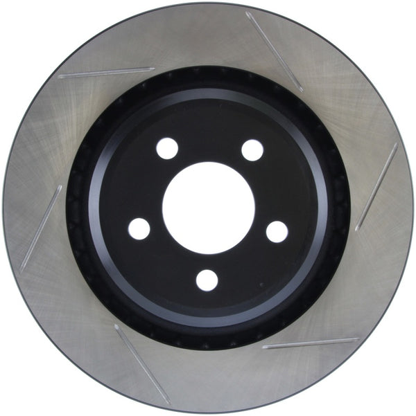 StopTech Power Slot 06-07 Chrysler SRT-8 Rear Left Slotted Rotor - Bull Strap