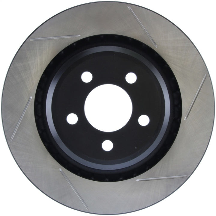 StopTech Power Slot 06-07 Chrysler SRT-8 Rear Left Slotted Rotor - Bull Strap