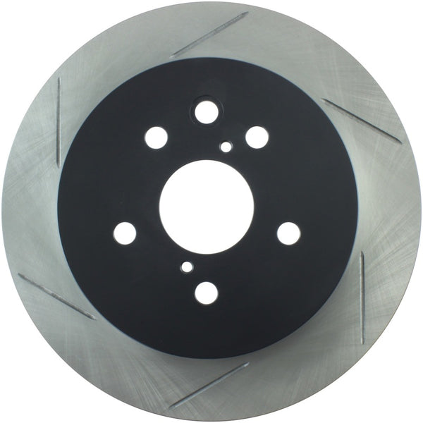 StopTech Power Slot 06-09 Lexus GS Series / 06-10 IS350 Rear Right Slotted Rotor - Bull Strap