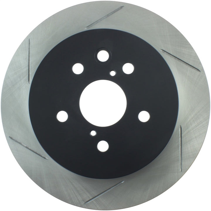 StopTech Power Slot 06-09 Lexus GS Series / 06-10 IS350 Rear Right Slotted Rotor - Bull Strap