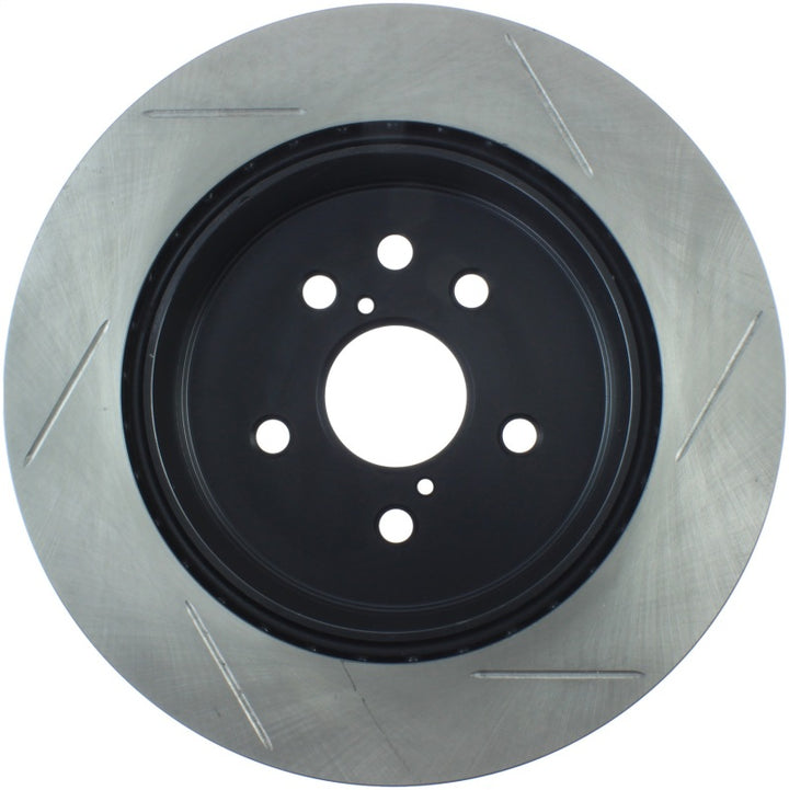 StopTech Power Slot 06-09 Lexus GS Series / 06-10 IS350 Rear Right Slotted Rotor - Bull Strap