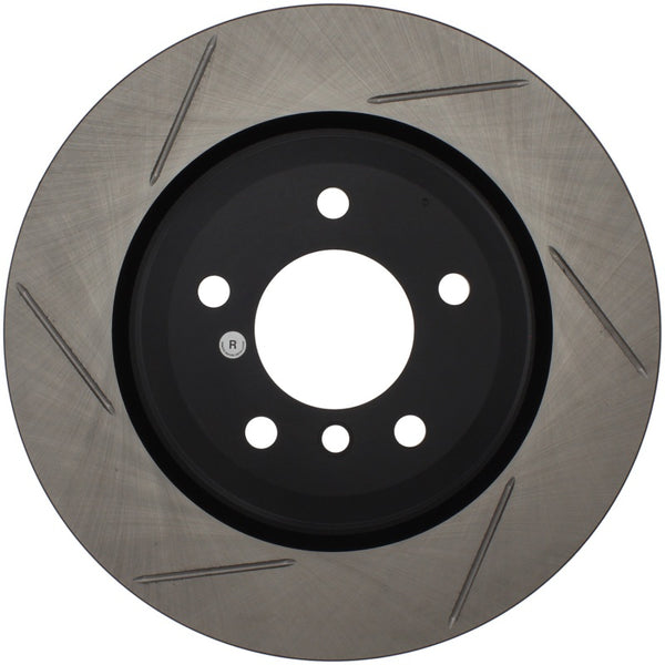 StopTech Power Slot 06 BMW 330 Series / 07-09 335 Series Rear Left Slotted Rotor - Bull Strap