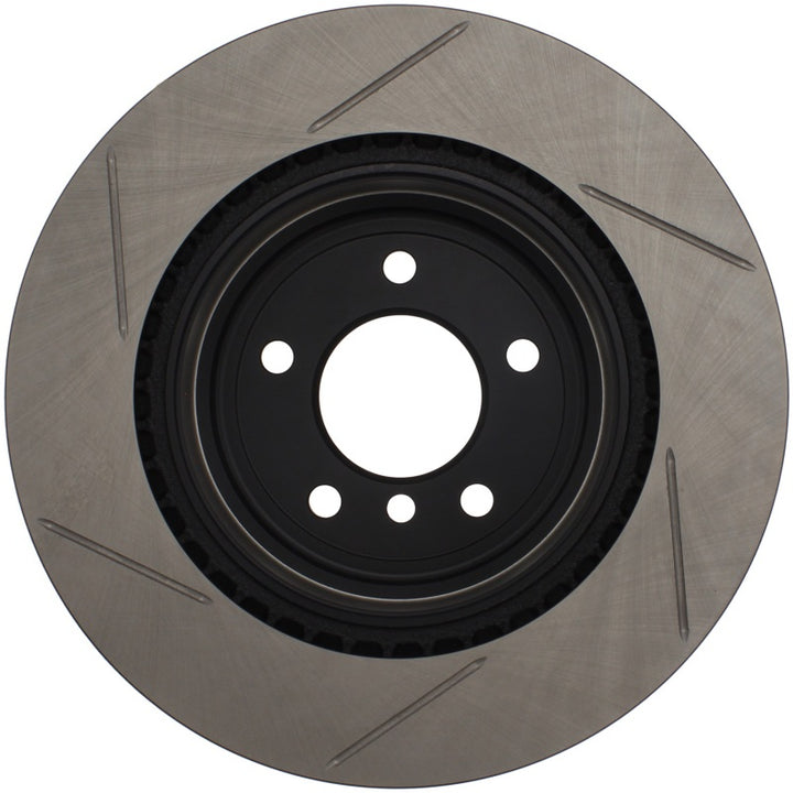 StopTech Power Slot 06 BMW 330 Series / 07-09 335 Series Rear Left Slotted Rotor - Bull Strap
