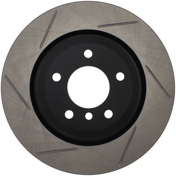 StopTech Power Slot 06 BMW 330 Series / 07-09 335 Series Rear Right Slotted Rotor - Bull Strap