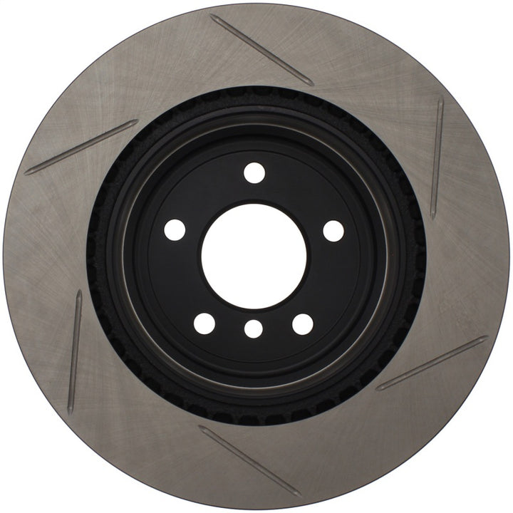 StopTech Power Slot 06 BMW 330 Series / 07-09 335 Series Rear Right Slotted Rotor - Bull Strap