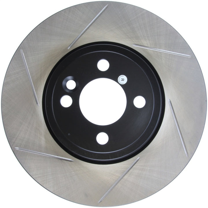 StopTech Power Slot 07-09 Mini Cooper S Front Left Slotted Rotor - Bull Strap