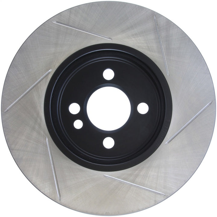 StopTech Power Slot 07-09 Mini Cooper S Front Right Slotted Rotor - Bull Strap