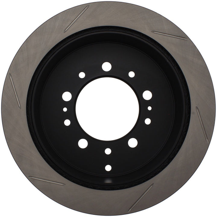 StopTech Power Slot 08-09 Lexus LX450/470/570 / 07-09 Toyota Tundra Slotted Left Rear Rotor - Bull Strap