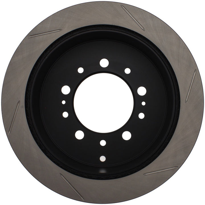 StopTech Power Slot 08-09 Lexus LX450/470/570 / 07-09 Toyota Tundra Slotted Right Rear Rotor - Bull Strap