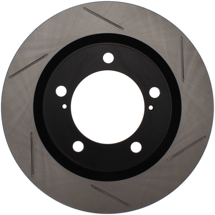 StopTech Power Slot 08-09 Toyota Sequoia / 07-09 Tundra Slotted Left Front Rotor - Bull Strap