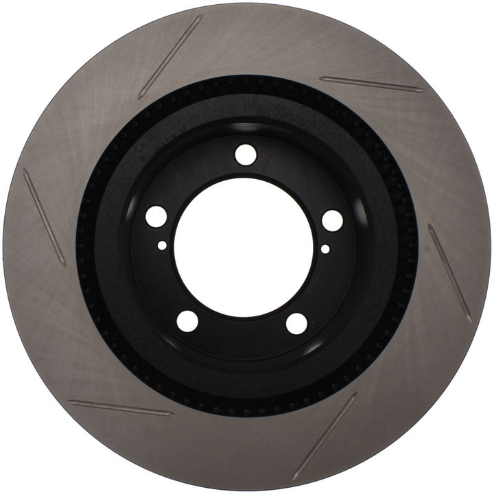 StopTech Power Slot 08-09 Toyota Sequoia / 07-09 Tundra Slotted Left Front Rotor - Bull Strap