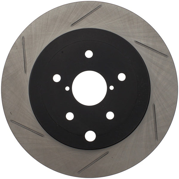 StopTech Power Slot 08-10 Subaru Impreza STi Rear Right Slotted Rotor - Bull Strap