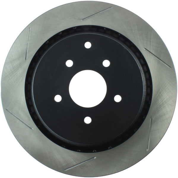 StopTech Power Slot 09 Infiniti FX50 5.0L-V8 Slotted Rear Right Rotor - Bull Strap