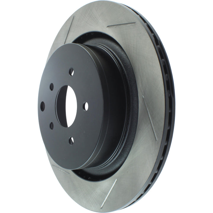 StopTech Power Slot 09 Infiniti FX50 5.0L-V8 Slotted Rear Right Rotor - Bull Strap