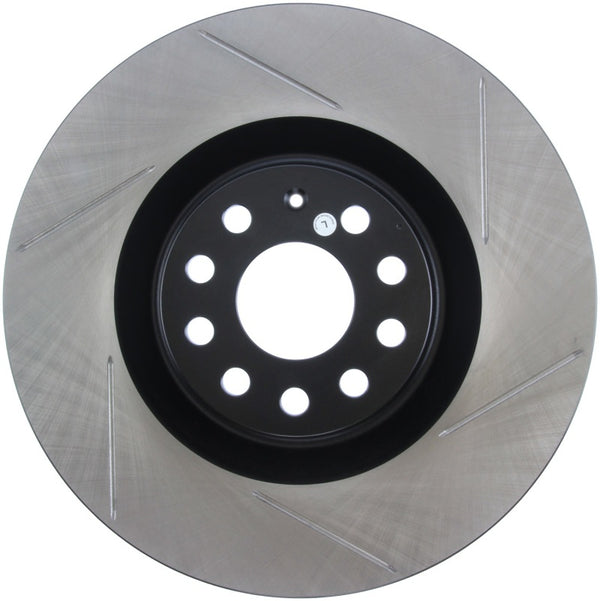 StopTech Power Slot 09 VW CC (Passat CC) / 06-09 Passat Front Left Slotted Rotor - Bull Strap