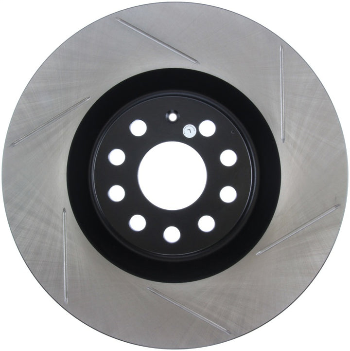 StopTech Power Slot 09 VW CC (Passat CC) / 06-09 Passat Front Left Slotted Rotor - Bull Strap