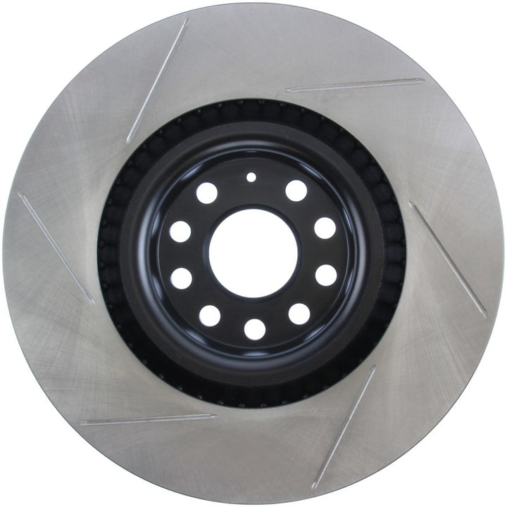 StopTech Power Slot 09 VW CC (Passat CC) / 06-09 Passat Front Left Slotted Rotor - Bull Strap