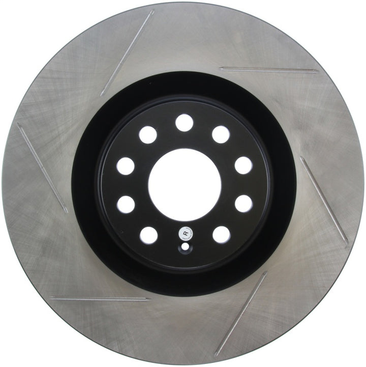StopTech Power Slot 09 VW CC (Passat CC) / 06-09 Passat Front Right Slotted Rotor - Bull Strap