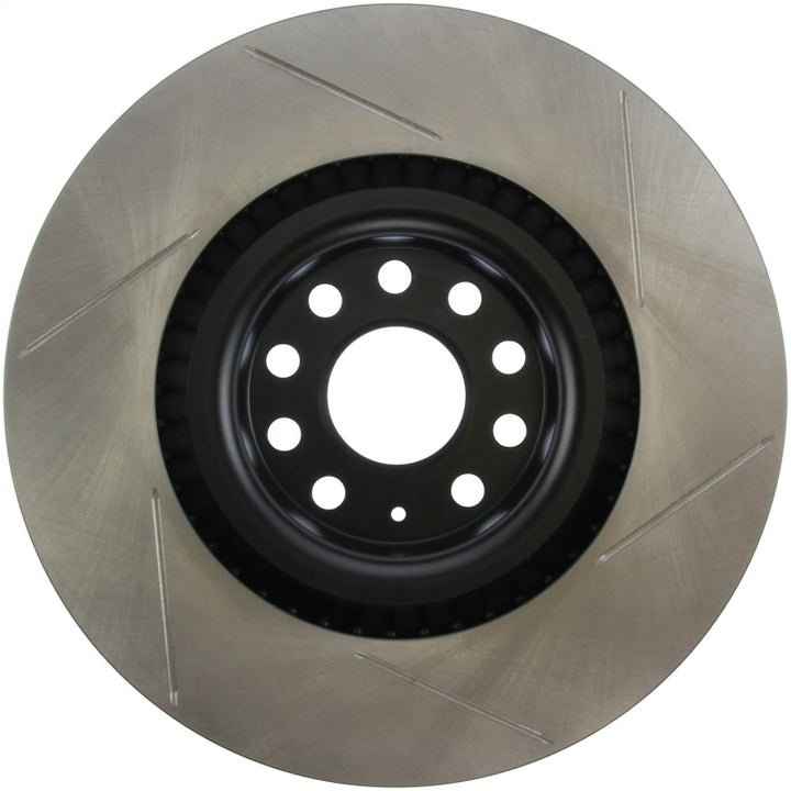 StopTech Power Slot 09 VW CC (Passat CC) / 06-09 Passat Front Right Slotted Rotor - Bull Strap