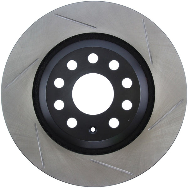 StopTech Power Slot 09 VW CC (Passat CC) / 06-09 Passat (except Syncro) Left Rear Slotted Rotor - Bull Strap