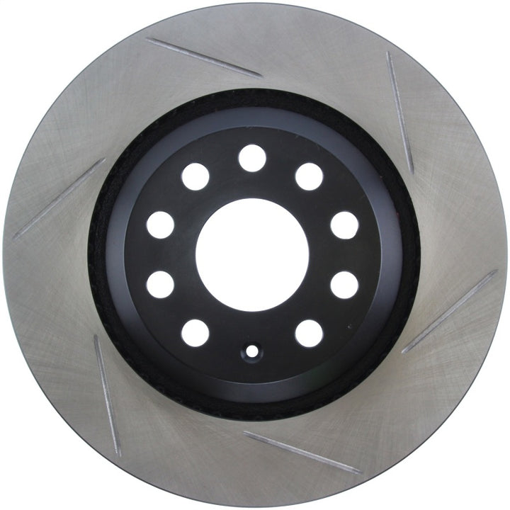 StopTech Power Slot 09 VW CC (Passat CC) / 06-09 Passat (except Syncro) Left Rear Slotted Rotor - Bull Strap