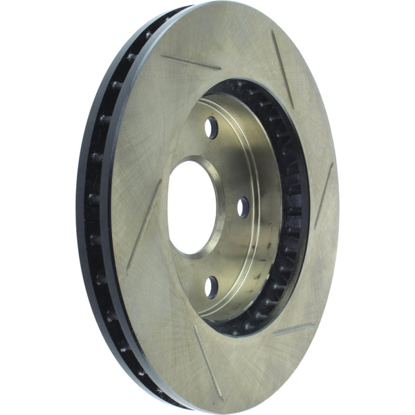 StopTech Power Slot 1/90-95 Toyota MR2 Front Right SportStop Slotted Rotor - Bull Strap