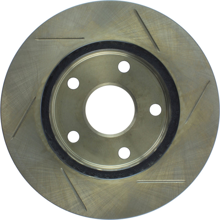 StopTech Power Slot 1/90-95 Toyota MR2 Front Right SportStop Slotted Rotor - Bull Strap