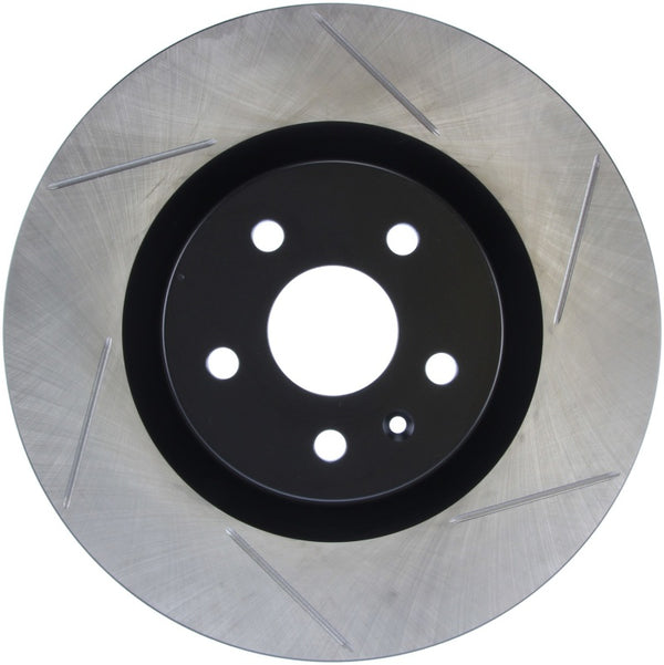 StopTech Power Slot 10 Camaro SS 8cyl / 09 Pontiac G8 GXP Front Left Slotted Rotor - Bull Strap