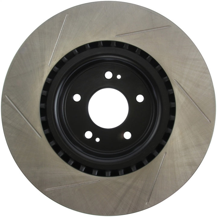 StopTech Power Slot 10 Hyundai Genesis Coupe Track Front Left Slotted Rotor - Bull Strap