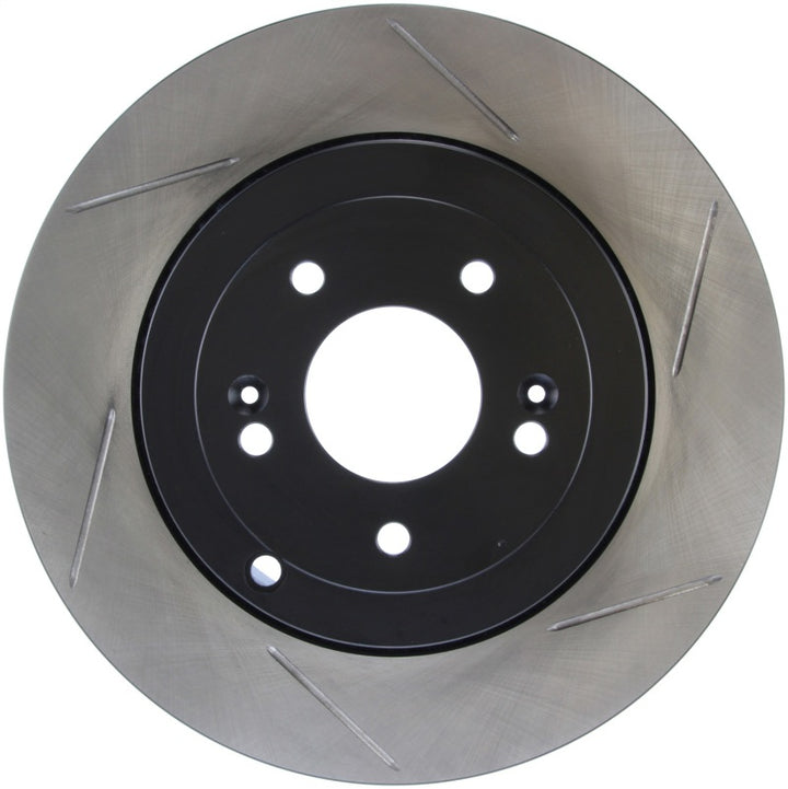StopTech Power Slot 10 Hyundai Genesis Coupe Track Rear Left Slotted Rotor - Bull Strap