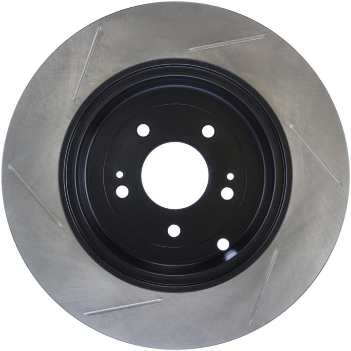 StopTech Power Slot 10 Hyundai Genesis Coupe Track Rear Left Slotted Rotor - Bull Strap