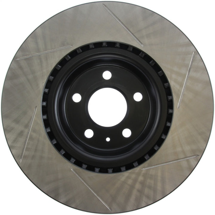 StopTech Power Slot 12 Audi A6 Quattro/11-12 A7 Quattro / 07/11-13 S4 Front Right Slotted Rotor - Bull Strap