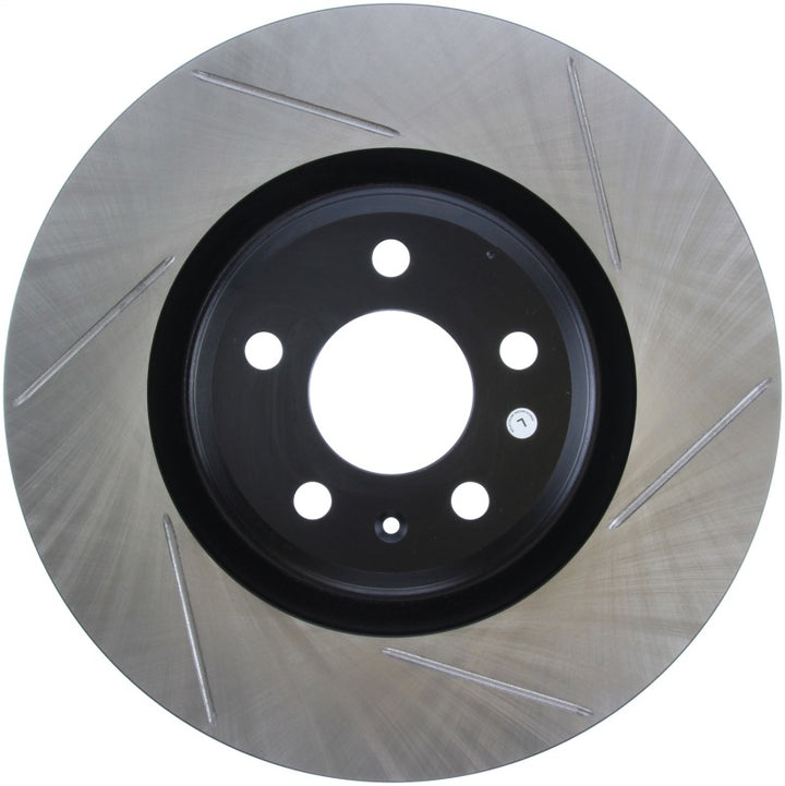 StopTech Power Slot 12 Audi A6 Quattro/11-12 A7 Quattro / 7/11-13 S4 Front Left Slotted Rotor - Bull Strap